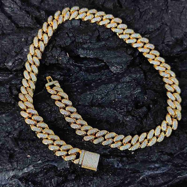 nuoya 12mm diamond cuban chain white gold hip hop jewelry iced out cz stone miami cuban link chain necklace for men women, Silver
nuoya 12mm diamond cuban chain white gold hip hop jewelry iced out cz stone miami cuban link chain necklace for men women, Silver