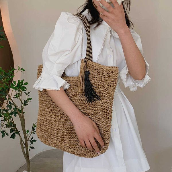 straw weave tassel tote summer beach bags for women large capacity fashion shoulder bag lady handbags and purses 230424
straw weave tassel tote summer beach bags for women large capacity fashion shoulder bag lady handbags and purses 230424