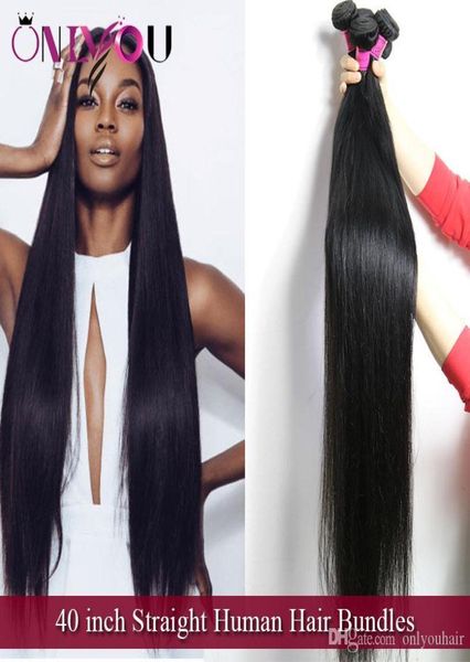 onlyou hair products 40 inch straight human hair bundles mink brazilian peruvian indian malaysian soft straight remy virgin hair e4691933, Black
onlyou hair products 40 inch straight human hair bundles mink brazilian peruvian indian malaysian soft straight remy virgin hair e4691933, Black