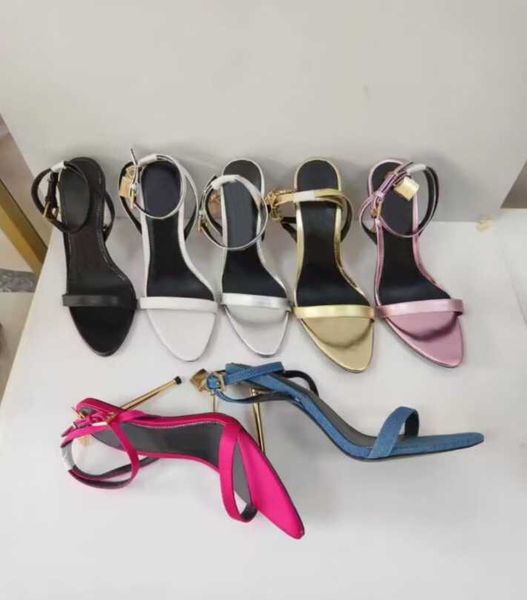 women's genuine leather sole sandals fashion pointed lock strap cross metal high heels 6.5, .5cm show party wedding dress shoes 35-42, Black
women's genuine leather sole sandals fashion pointed lock strap cross metal high heels 6.5, .5cm show party wedding dress shoes 35-42, Black