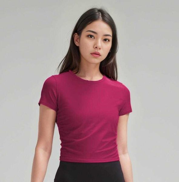 lu-74 yoga suit all lt takes women's short sleeved t-shirt short breathable fitness tight ribbed high elastic sports, White
lu-74 yoga suit all lt takes women's short sleeved t-shirt short breathable fitness tight ribbed high elastic sports, White