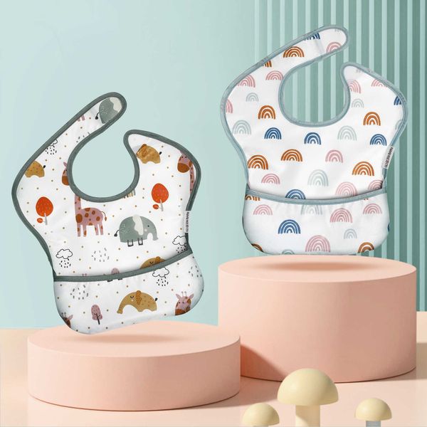 bibs burp cloths 2-piece waterproof cartoon tpu coated feeding washable bib with food catcher suitable for baby girls and boys g220605
bibs burp cloths 2-piece waterproof cartoon tpu coated feeding washable bib with food catcher suitable for baby girls and boys g220605