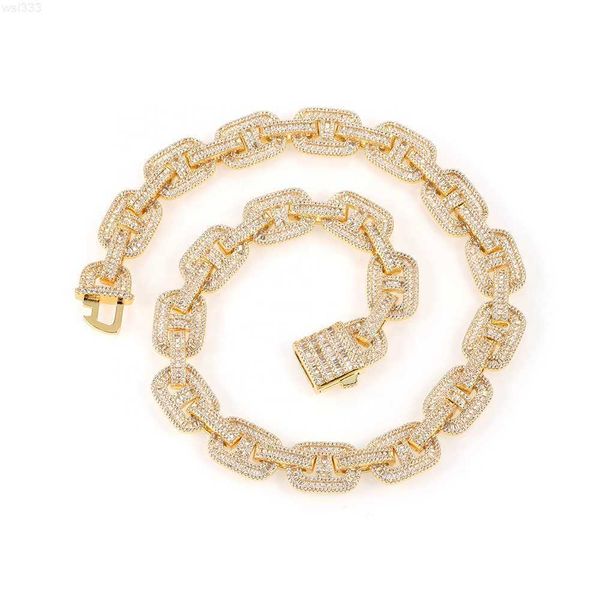 hip hop jewelry men women 18k gold plated iced out zircon custom blank pig nose link chain choker necklace, Silver
hip hop jewelry men women 18k gold plated iced out zircon custom blank pig nose link chain choker necklace, Silver