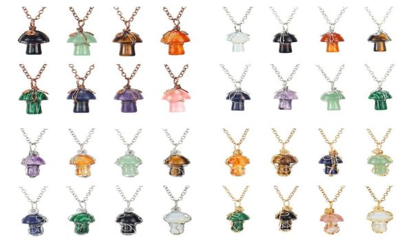 retro wire wrap carving mushroom pendant reiki healing crystal tiger eye rose quartz opal aventurines necklace for women jewelry b6353228, Silver
retro wire wrap carving mushroom pendant reiki healing crystal tiger eye rose quartz opal aventurines necklace for women jewelry b6353228, Silver