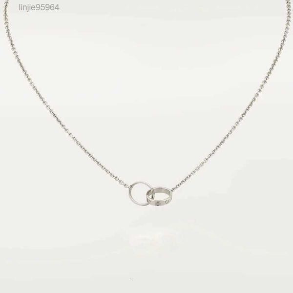 new design double loop charms pendant love necklace for women girls 316l steel wedding jewelry collares collier9idr{category}, Silver
new design double loop charms pendant love necklace for women girls 316l steel wedding jewelry collares collier9idr{category}, Silver