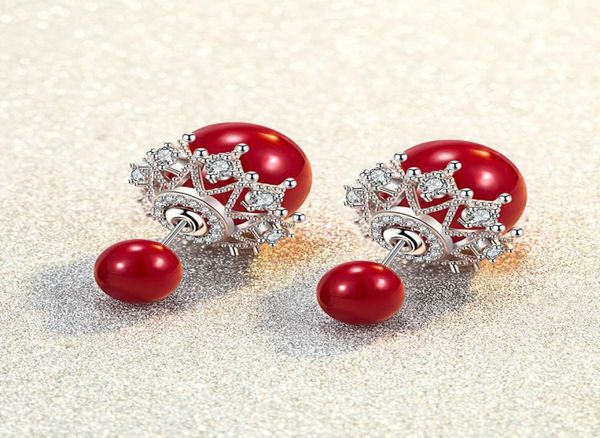 s925 sterling silver stud earrings luxury pearl lace crystal double side ol love designer ear rings earring earing jewelry3902974, Golden;silver
s925 sterling silver stud earrings luxury pearl lace crystal double side ol love designer ear rings earring earing jewelry3902974, Golden;silver