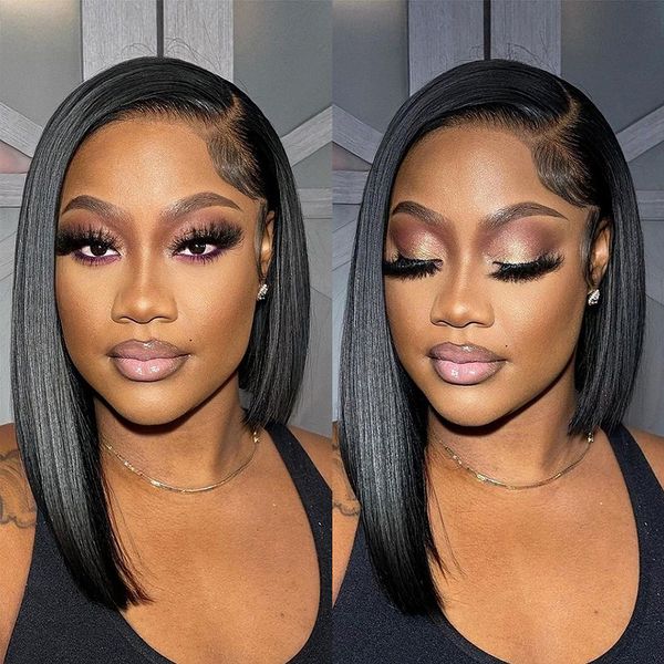 180 density short bob straight lace front human hair wigs transparent lace frontal wigs t part brazilian straight human hair wig, Black;brown
180 density short bob straight lace front human hair wigs transparent lace frontal wigs t part brazilian straight human hair wig, Black;brown