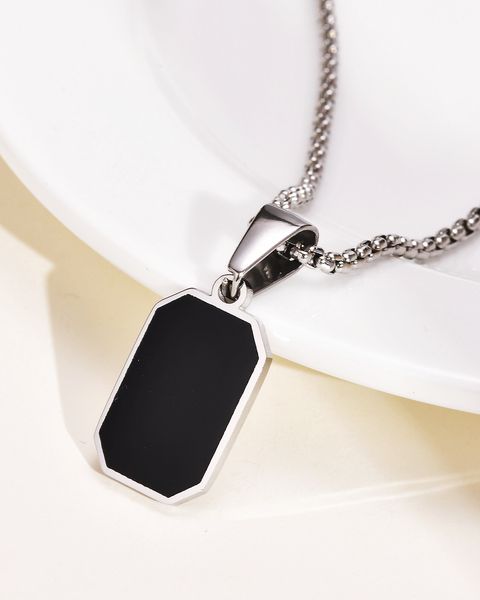 women's pendant necklace personalized and trendy stainless steel square pendant necklace with droplet design pearl-shaped chain jewelry, Silver
women's pendant necklace personalized and trendy stainless steel square pendant necklace with droplet design pearl-shaped chain jewelry, Silver