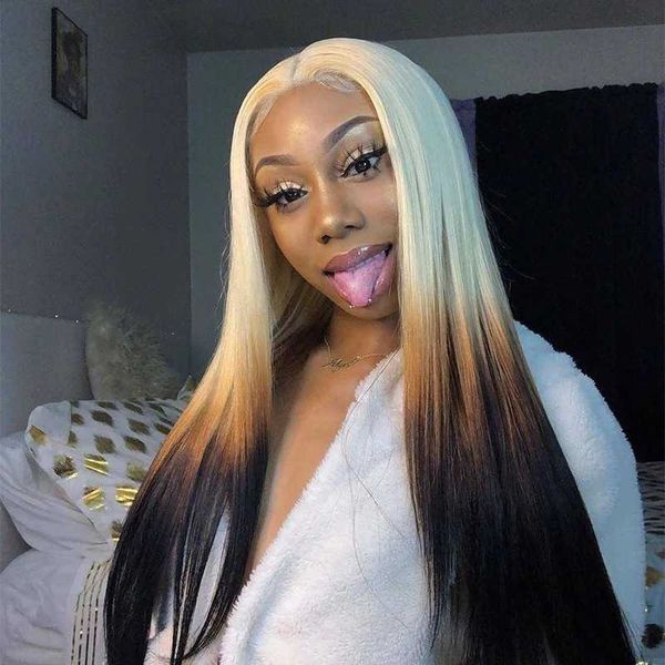 woman 13x4 straight lace wigs colored synthetic brown wig blonde 613 roots with black ends transparent lace wig cosplay wigs 230524, Black;brown
woman 13x4 straight lace wigs colored synthetic brown wig blonde 613 roots with black ends transparent lace wig cosplay wigs 230524, Black;brown