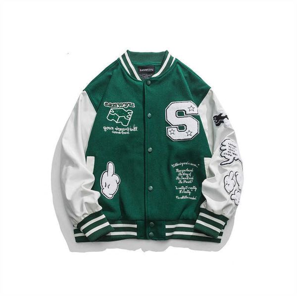collection of autumn style american fashion label letter embroidered baseball suit versatile small couple coat street casual jacket man 4n52, White;black
collection of autumn style american fashion label letter embroidered baseball suit versatile small couple coat street casual jacket man 4n52, White;black