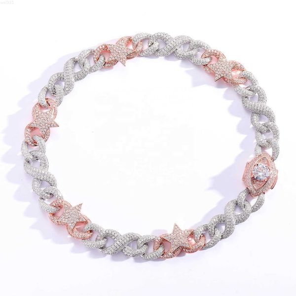micro pave setting white and pink cubic zirconia two color plated hip hop cuban chain star necklace, Silver
micro pave setting white and pink cubic zirconia two color plated hip hop cuban chain star necklace, Silver
