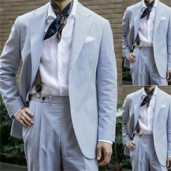 summer seersucker men suit formal business slim fit wedding groom tuxedos, Black;gray
summer seersucker men suit formal business slim fit wedding groom tuxedos, Black;gray
