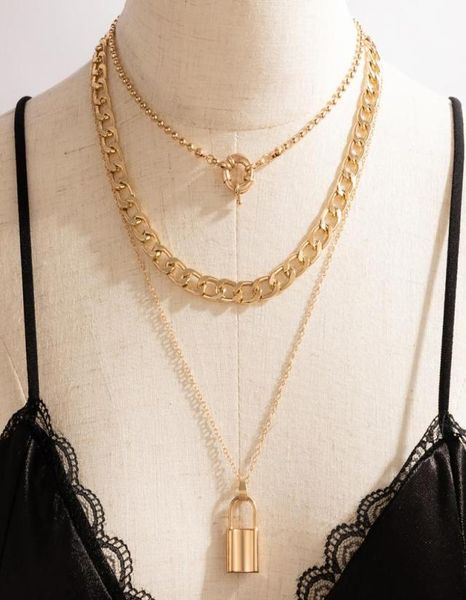 pendant necklaces punk heavy metal lock neckalce for women thick chain multilayer geomtric choker jewelry collar 176088768186, Silver
pendant necklaces punk heavy metal lock neckalce for women thick chain multilayer geomtric choker jewelry collar 176088768186, Silver