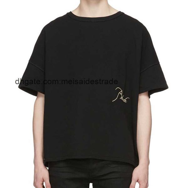 designer t shirt trendy rhudes simple embroidery solid color loose summer men's pure cotton underlay half sleeve short sleeve t-shirt, White;black
designer t shirt trendy rhudes simple embroidery solid color loose summer men's pure cotton underlay half sleeve short sleeve t-shirt, White;black