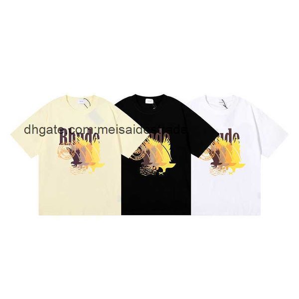 designer t shirt rhudes gradient printed pure cotton short sleeved t-shirt versatile for men and women with short sleeves, White;black
designer t shirt rhudes gradient printed pure cotton short sleeved t-shirt versatile for men and women with short sleeves, White;black