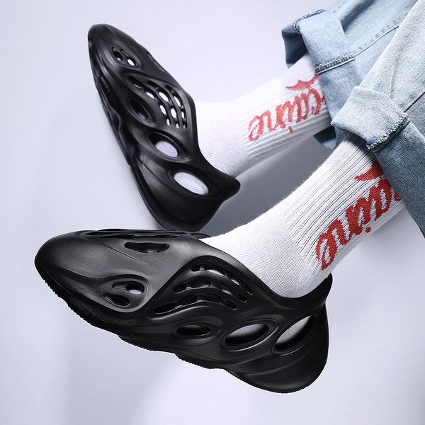 beach sandals eva women men hollow garden shoes tie-dyed designer hole slippers sneakers water shoes slip on foam runner, Black
beach sandals eva women men hollow garden shoes tie-dyed designer hole slippers sneakers water shoes slip on foam runner, Black
