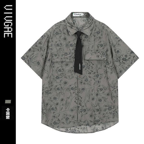vivgae street small tie flower full shirt hanging cool casual beach short sleeve shirt men, White;black
vivgae street small tie flower full shirt hanging cool casual beach short sleeve shirt men, White;black