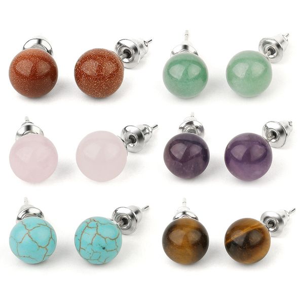 natural stone crystal ear studs earrings beads women's ear studs fashion jewelry accessories creative gift, Golden;silver
natural stone crystal ear studs earrings beads women's ear studs fashion jewelry accessories creative gift, Golden;silver