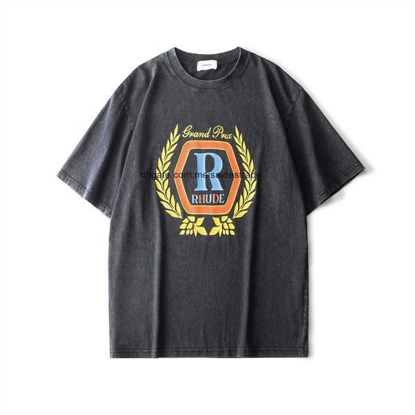 designer t shirt trendy brand rhudes summer new high street wash t-shirt loose round neck casual couple short sleeve, White;black
designer t shirt trendy brand rhudes summer new high street wash t-shirt loose round neck casual couple short sleeve, White;black