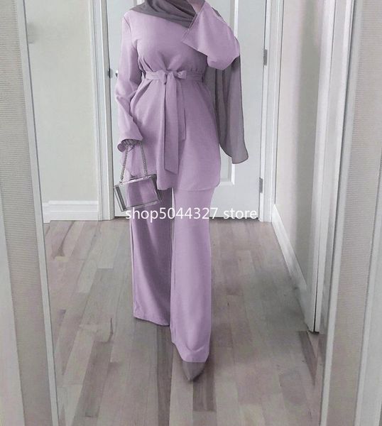 jeans women fashion two piece matching outfit belt back zip full sleeve long wide leg pants muslim islamic sets dubai turkey chic, Blue
jeans women fashion two piece matching outfit belt back zip full sleeve long wide leg pants muslim islamic sets dubai turkey chic, Blue