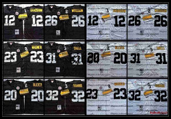 c2604 vintage 12 terry bradshaw 20 rocky bleier football jerseys 23 mike wagner rod woodson donnie shell franco harris jersey embroidery bla, Black
c2604 vintage 12 terry bradshaw 20 rocky bleier football jerseys 23 mike wagner rod woodson donnie shell franco harris jersey embroidery bla, Black