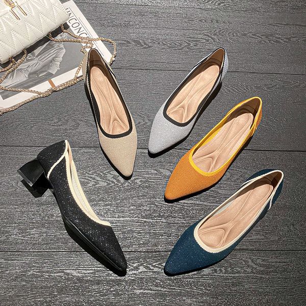 women high heels shoes in spring and autumn anti slip and breathable thick heels solid color soft fabric work shoes new in 2023, Black
women high heels shoes in spring and autumn anti slip and breathable thick heels solid color soft fabric work shoes new in 2023, Black