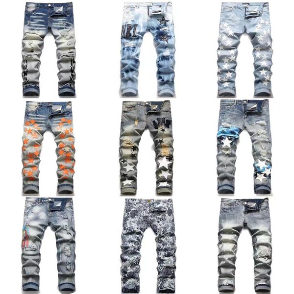 2023 men's jeans european jean hombre letter star men embroidery patchwork ripped for trend brand motorcycle pant mens skinny, Blue
2023 men's jeans european jean hombre letter star men embroidery patchwork ripped for trend brand motorcycle pant mens skinny, Blue