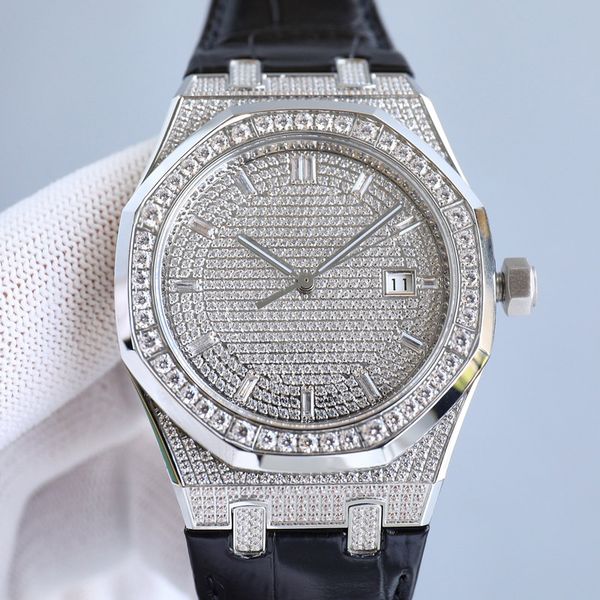 diamonds mens watches automatic mechanical watch 41mm bezel waterproof fashion business wristwatches montre de luxe gifts men, Slivery;brown
diamonds mens watches automatic mechanical watch 41mm bezel waterproof fashion business wristwatches montre de luxe gifts men, Slivery;brown