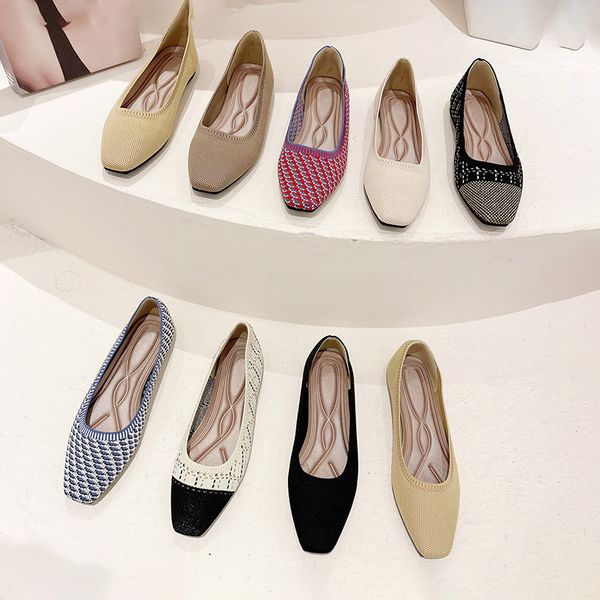 2023 new large 43/42/41 womens shoes patterned flat shoes square knit fashionable breathable anti-slip beautiful color matching, Black
2023 new large 43/42/41 womens shoes patterned flat shoes square knit fashionable breathable anti-slip beautiful color matching, Black