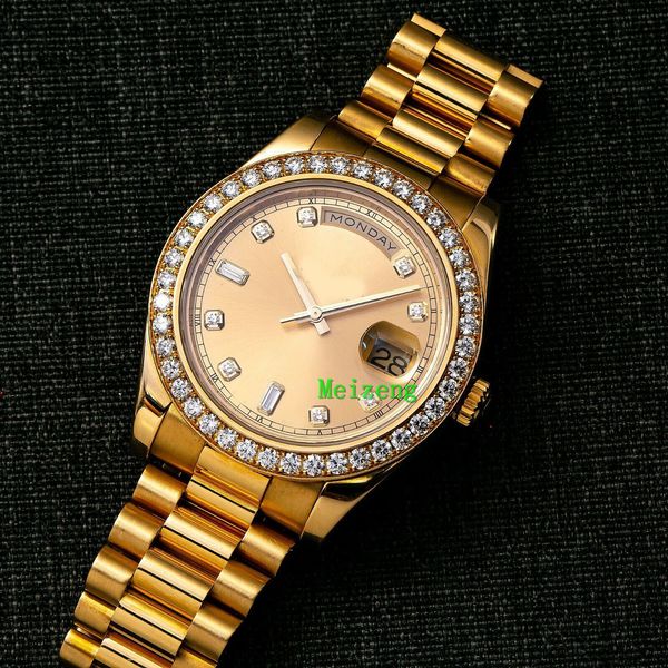 luxury wristwatch brand new men's automatic watches day date ii watch 41mm 218348 yellow gold factory diamond dial and bezel, Slivery;golden
luxury wristwatch brand new men's automatic watches day date ii watch 41mm 218348 yellow gold factory diamond dial and bezel, Slivery;golden