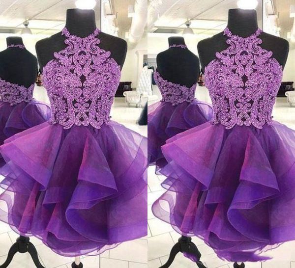 2020 purple a line homecoming dresses halter mini short organza crystal backless bling short prom dresses junior party cockta9902824, Black;pink
2020 purple a line homecoming dresses halter mini short organza crystal backless bling short prom dresses junior party cockta9902824, Black;pink