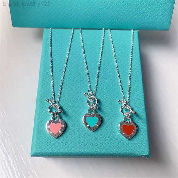 new 925 designer women's pendant necklace summer fashion t letter brand original heart ot pendant necklace collarbone valentine's, Silver 
new 925 designer women's pendant necklace summer fashion t letter brand original heart ot pendant necklace collarbone valentine's, Silver