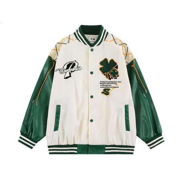 american street niche design sense drawstring letter flocked baseball jacket men's and women's trendy loose couple jacket twb2, White;black
american street niche design sense drawstring letter flocked baseball jacket men's and women's trendy loose couple jacket twb2, White;black