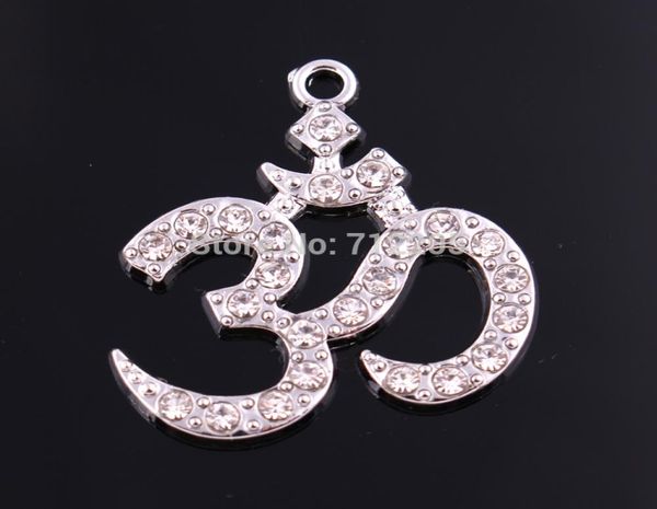 new arrival 10pcs a lot zinc studded with sparkling crystals yoga meditation yogi ohm asana large om aum pendant5373766, Silver
new arrival 10pcs a lot zinc studded with sparkling crystals yoga meditation yogi ohm asana large om aum pendant5373766, Silver