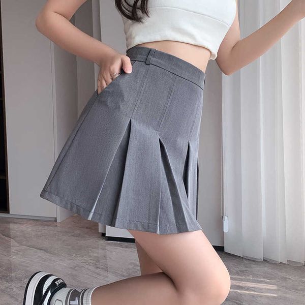 new high waist grey pleated skirt women's spring/summer slim high waist academy style short skirt length skirt, Black
new high waist grey pleated skirt women's spring/summer slim high waist academy style short skirt length skirt, Black