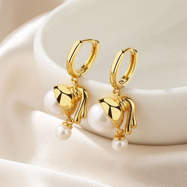 hoop & huggie 2023 new sterling silver for women's advanced sense earrings with pearl earrings for girls art oil painting jewelry, Golden;silver
hoop & huggie 2023 new sterling silver for women's advanced sense earrings with pearl earrings for girls art oil painting jewelry, Golden;silver