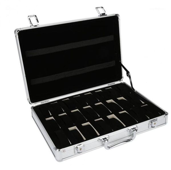 watch boxes cases 24 grid aluminum suitcase case display storage box bracket clock clock13115325, Black;blue
watch boxes cases 24 grid aluminum suitcase case display storage box bracket clock clock13115325, Black;blue