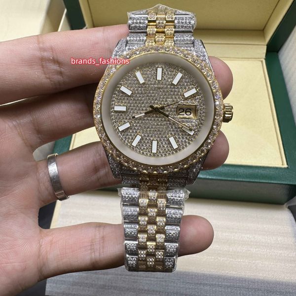 the latest men's iced out swarovski diamond watch maximum version diamond buckle watches 2tone gold case eta automatic movement wristwa, Slivery;brown
the latest men's iced out swarovski diamond watch maximum version diamond buckle watches 2tone gold case eta automatic movement wristwa, Slivery;brown
