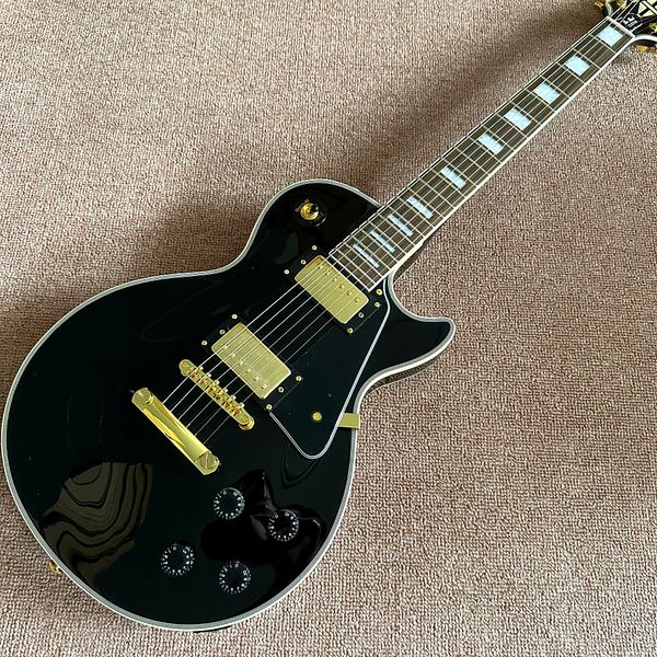 custom shop, black lp custom electric guitar, gold hardware, rosewood fingerboard, ing
custom shop, black lp custom electric guitar, gold hardware, rosewood fingerboard, ing