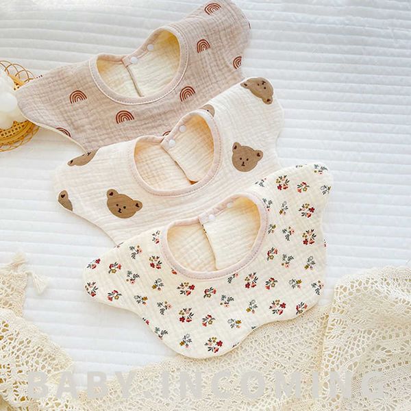 bibs cloths baby gauze 360 degree 6-layer cotton petal print saliva towel newborn boy girl soft burp fabric baby feeding bib g220605
bibs cloths baby gauze 360 degree 6-layer cotton petal print saliva towel newborn boy girl soft burp fabric baby feeding bib g220605