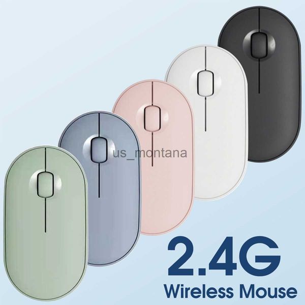 Image of Mice 24GHz Wireless Mouse with USB Receiver Blue Mouse For Laptop Computer Mini UltraThin SingleMode Battery Colorful Gaming Mouse J230606