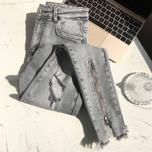 jeans european style woman high waist jeans streetwear hole female trouser jeans woman pencil pants zippers, Blue
jeans european style woman high waist jeans streetwear hole female trouser jeans woman pencil pants zippers, Blue