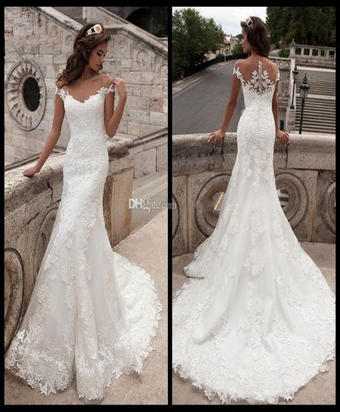 vintage sheer neck lace mermaid wedding dresses bridal gowns cap sleeves tulle appliques summer beach plus size wedding gown with 3781319, White
vintage sheer neck lace mermaid wedding dresses bridal gowns cap sleeves tulle appliques summer beach plus size wedding gown with 3781319, White