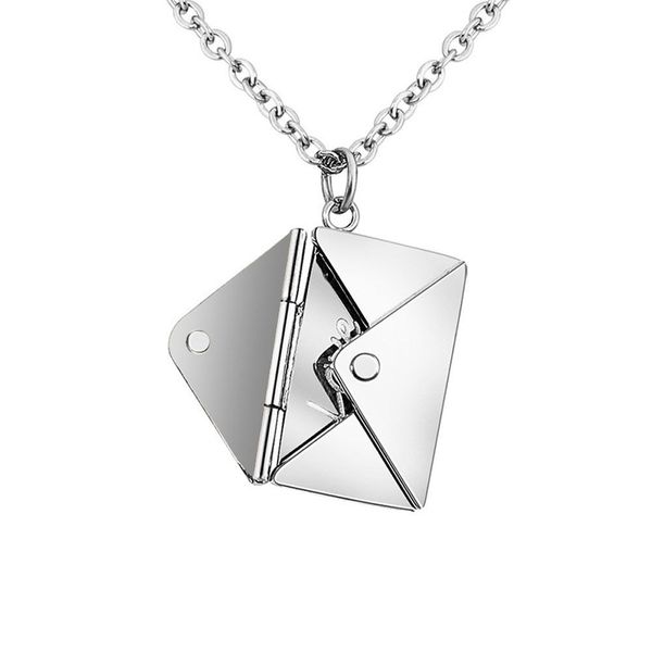 design fashion love letter envelope pendant necklace stainless steel jewelry confession love you for valentine day mother day gift, Silver
design fashion love letter envelope pendant necklace stainless steel jewelry confession love you for valentine day mother day gift, Silver