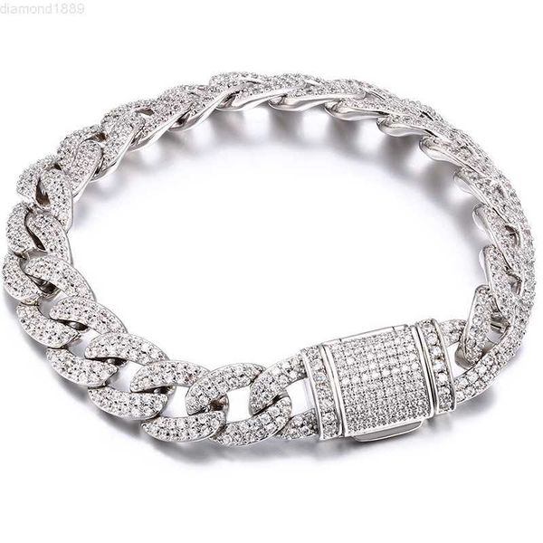 drop shipping armband gold ankle bracelet 10mm white gold plated zircon iced out cuban link bracelet, Silver
drop shipping armband gold ankle bracelet 10mm white gold plated zircon iced out cuban link bracelet, Silver