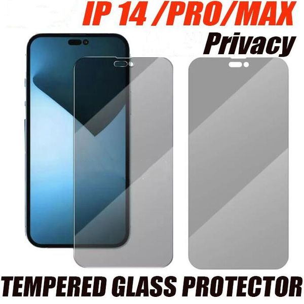 Image of Privacy Tempered Glass Anti-Spy Screen Protector Full Cover Flim for iphone 15 14 13 12 mini 11 Pro Max X XS XR 7 8 6 plus with bag