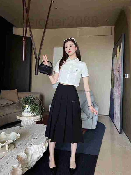 two piece dress designer 23 summer new triangle short shirt coat slim mid length pleated half skirt set euxu, White
two piece dress designer 23 summer new triangle short shirt coat slim mid length pleated half skirt set euxu, White