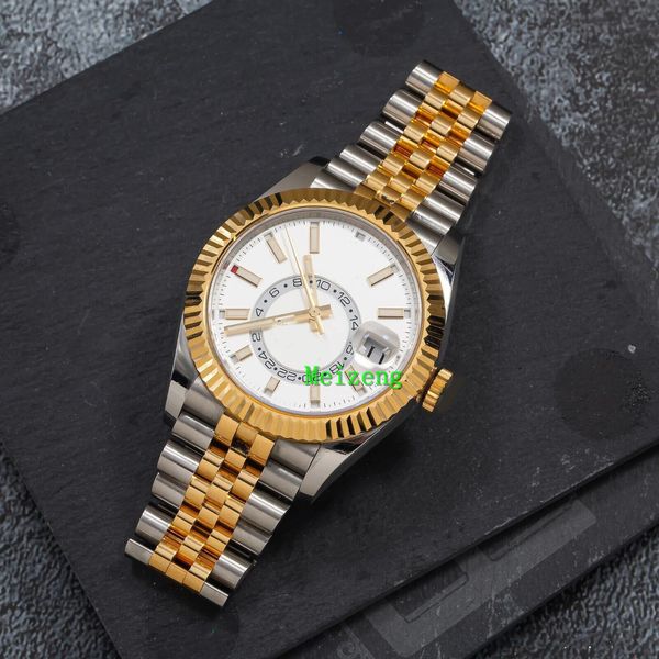 luxury wristwatch brand new men's automatic watches sky-dweller 42mm 326933 white dial with two tone jubilee bracelet, Slivery;brown
luxury wristwatch brand new men's automatic watches sky-dweller 42mm 326933 white dial with two tone jubilee bracelet, Slivery;brown