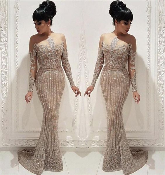 sparkling arabic sequins lace mermaid prom dresses elegant long sleeves sheer crew neck evening gowns plus size vestidos de festa 6064822, Black;red
sparkling arabic sequins lace mermaid prom dresses elegant long sleeves sheer crew neck evening gowns plus size vestidos de festa 6064822, Black;red