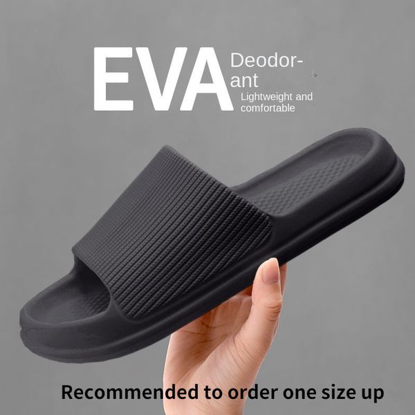 fashion men's women's sandals anti-slip wear-resistant eva thick sole comfortable home slippers bathroom bath flip-flops, Black
fashion men's women's sandals anti-slip wear-resistant eva thick sole comfortable home slippers bathroom bath flip-flops, Black
